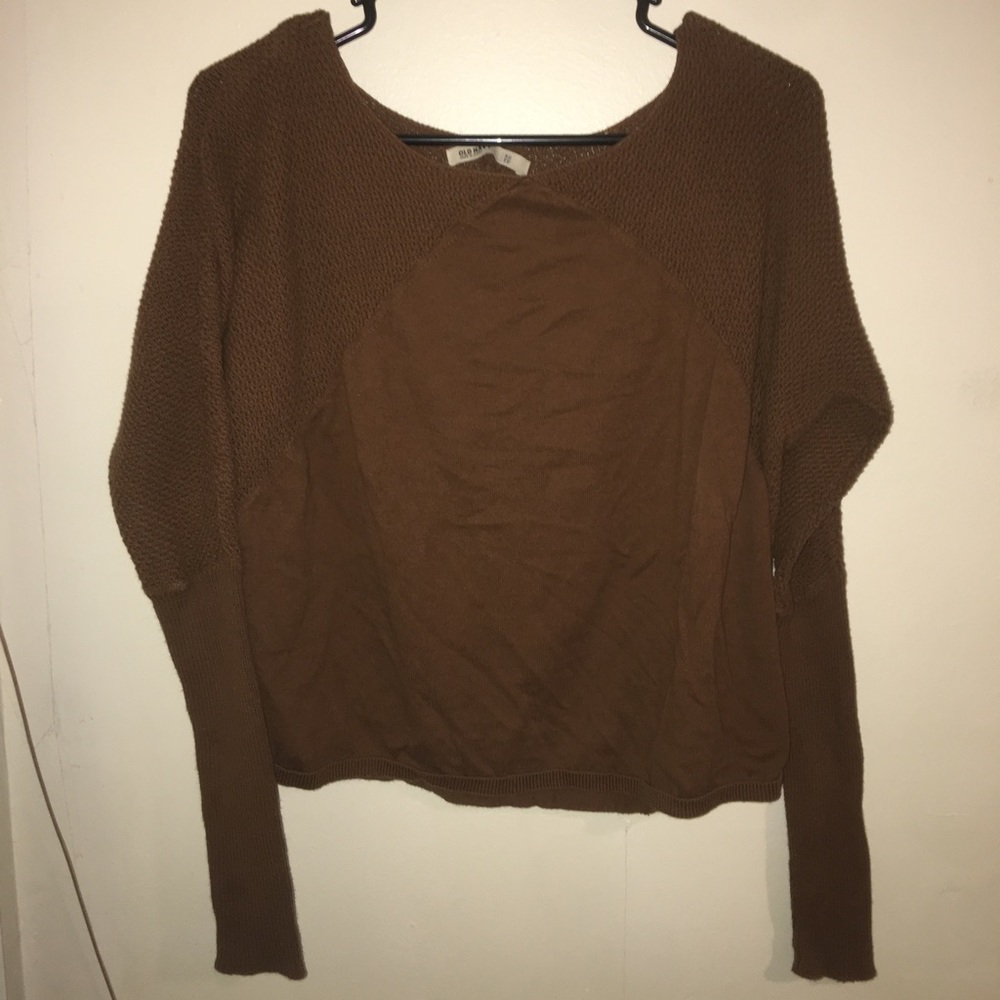 Brown Knit Long Sleeve
